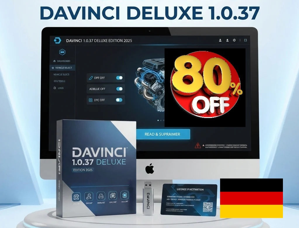 DaVinci Deluxe 1.0.37 ECU-Software herunterladen – Lebenslange Lizenz – ECU-Diagnose & Optimierung