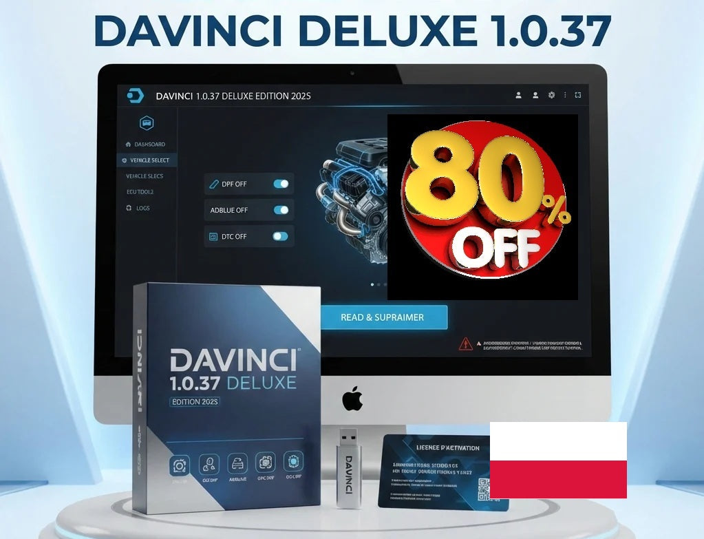 Pobierz DaVinci Deluxe 1.0.37 Oprogramowanie ECU – Dożywotnią Licencja – Diagnostyka i Optymalizacja ECU