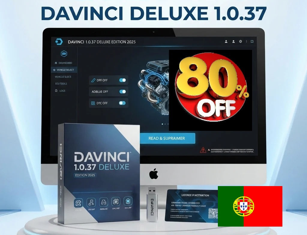 Baixar DaVinci Deluxe 1.0.37 Software ECU – Licença Vitalicia – Diagnóstico e Otimização ECU